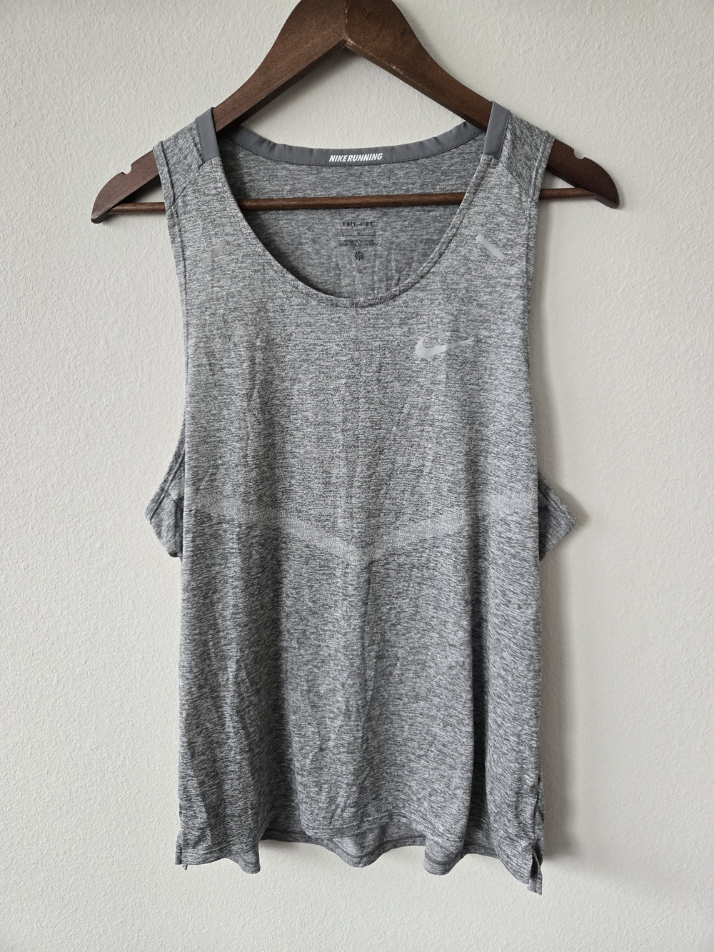 Nike Gray Running Tank Top - Dri Fit Performance L